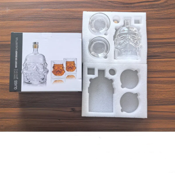 High borosilicate heat-resistant and cold resistant glass wine bottle Star Wars White Soldier glass wine bottle creative decanter liquor dispenser - Image 11