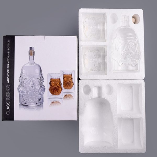 High borosilicate heat-resistant and cold resistant glass wine bottle Star Wars White Soldier glass wine bottle creative decanter liquor dispenser - Image 7