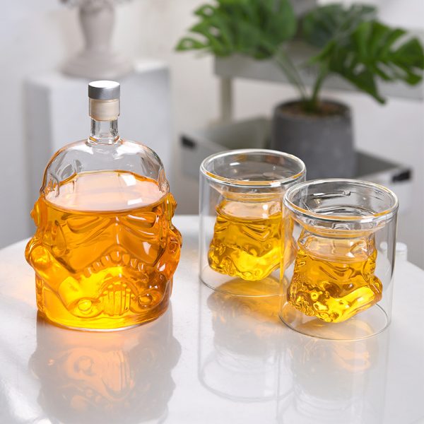High borosilicate heat-resistant and cold resistant glass wine bottle Star Wars White Soldier glass wine bottle creative decanter liquor dispenser - Image 2
