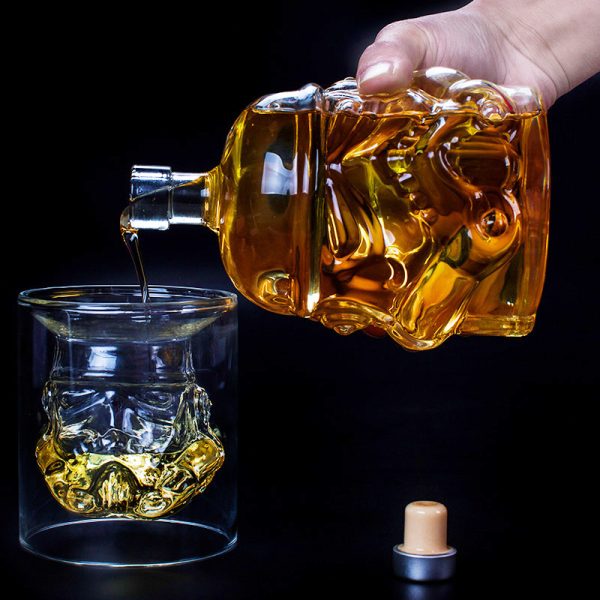 High borosilicate heat-resistant and cold resistant glass wine bottle Star Wars White Soldier glass wine bottle creative decanter liquor dispenser - Image 4