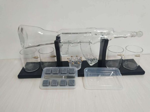 Crystal Glass AK47 Rifle Gun Whiskey Wine Glass Decanter With 4 Whiskey Glasses Set For Liquor,Whiskey,Vodka,Brandy - Image 4