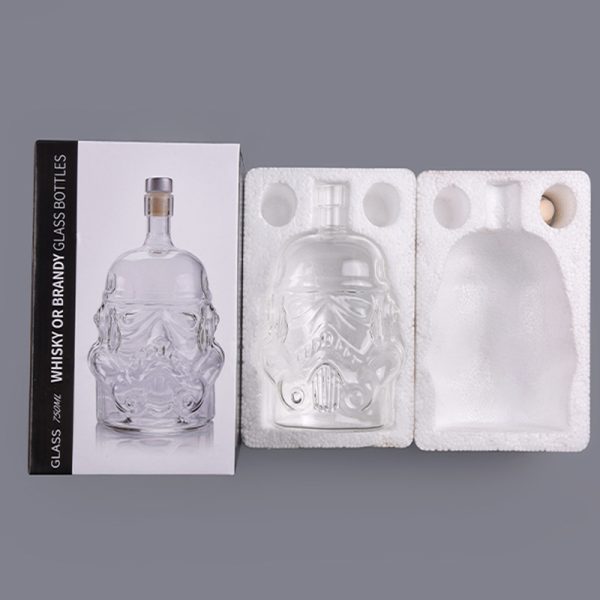 High borosilicate heat-resistant and cold resistant glass wine bottle Star Wars White Soldier glass wine bottle creative decanter liquor dispenser - Image 5