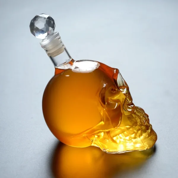 Liquor With Skull Bottle Vodka Skull Shaped Head Whiskey Decanter Whisky Shot Glass Bar Drinks Transparent Wine Cup Shot Crystal - Image 5