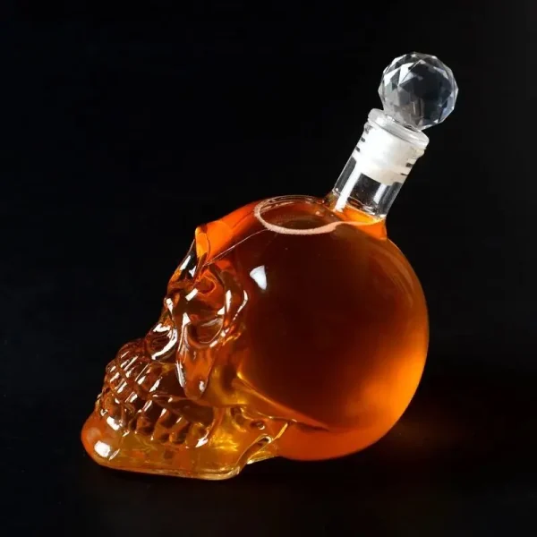 Liquor With Skull Bottle Vodka Skull Shaped Head Whiskey Decanter Whisky Shot Glass Bar Drinks Transparent Wine Cup Shot Crystal - Image 4
