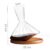Ribbed Decanter + Wooden Base